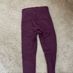 Maroon Lulu Lemon Leggings